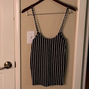 Black & white skirt with straps